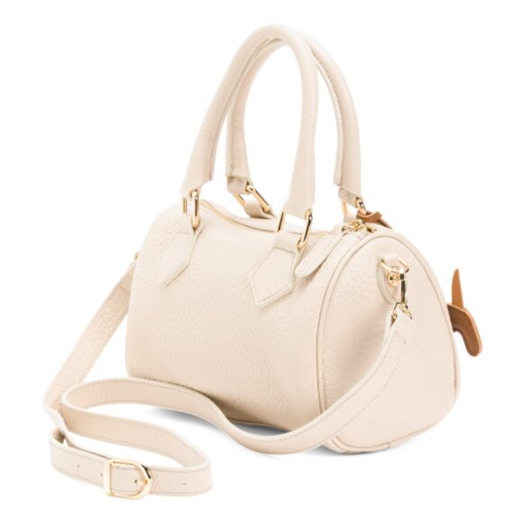 DIVINA FIRENZE Made In Italy Leather Booling Crossbody - Picture 3 of 3